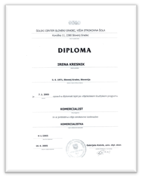Irena Linasi - Komercialist k1-2005